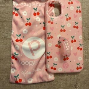 Loopy Case Pink Cherry Design iphone 11 Case